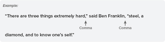 UWorld College Prep SAT and ACT Example:	"There are three things extremely hard," said Ben Franklin, "steel, a diamond, and to know one's self."
