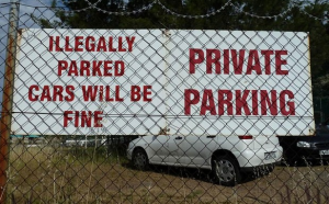 bad grammar - illegally parked cars will be fine