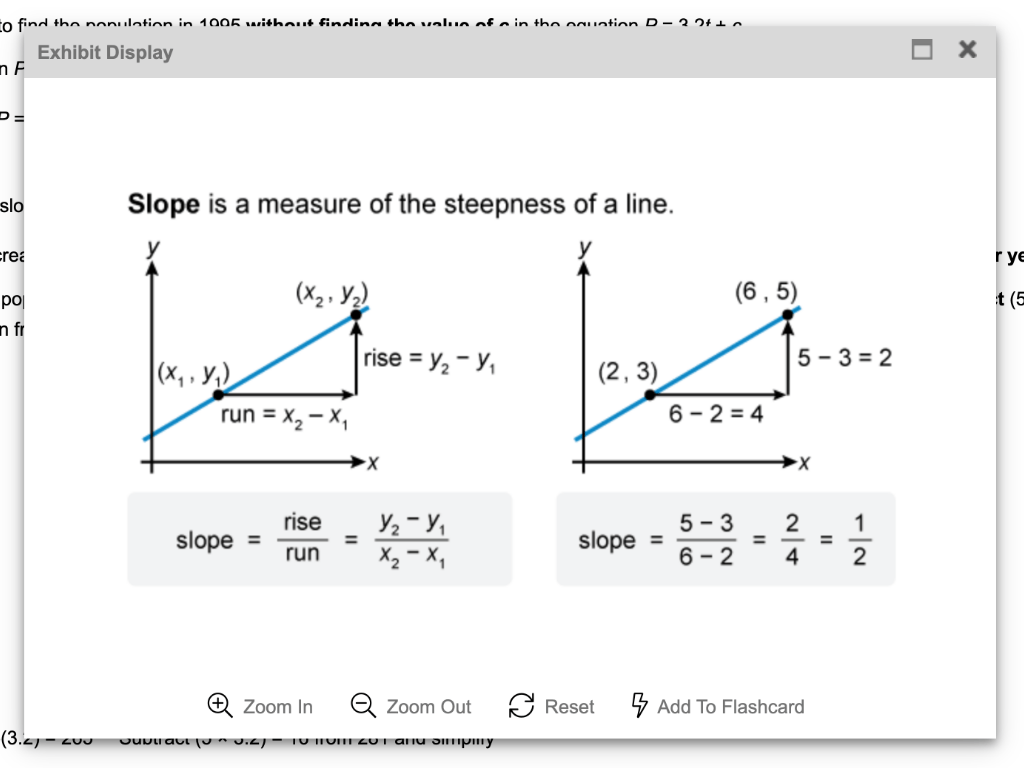 Screenshot of SAT math slope explanation
