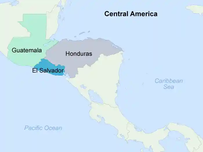 Map and charts highlighting reasons why of El Salvador, Guatemala, and Honduras are losing population.