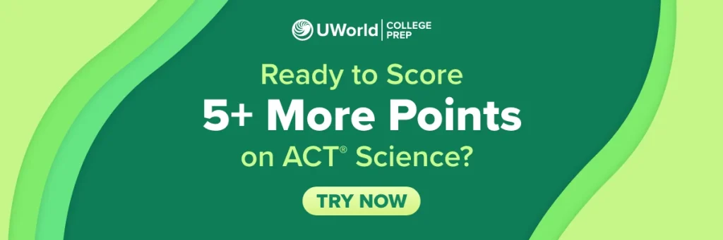 Ready to Raise 5+ Points On ACT Science? Practice with UWorld’s exam-like questions. Try Free Trial now!