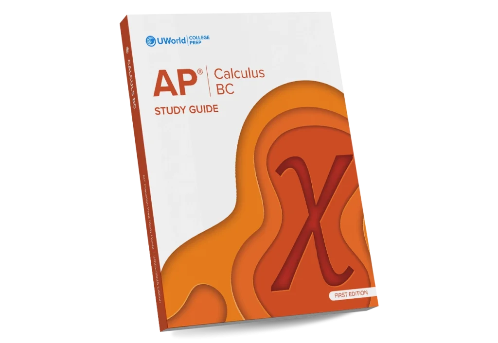 Cover of the AP Calculus BC study guide by UWorld, available in digital and print formats.