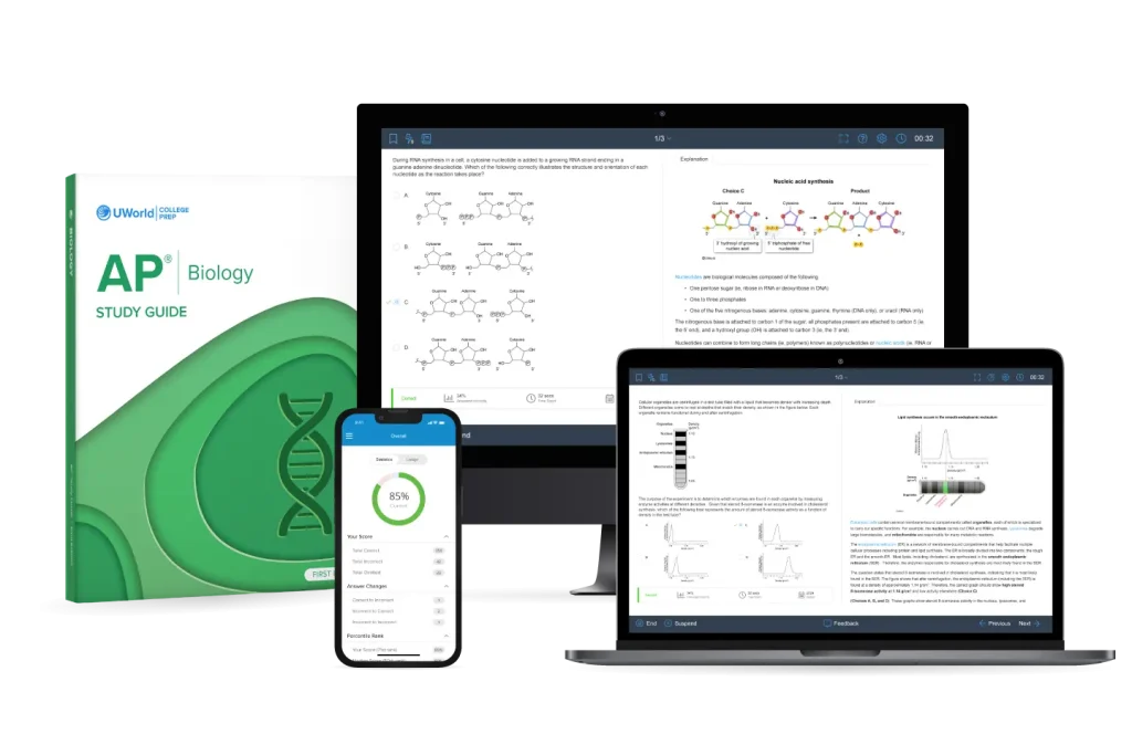 AP Biology prep course suite by UWorld