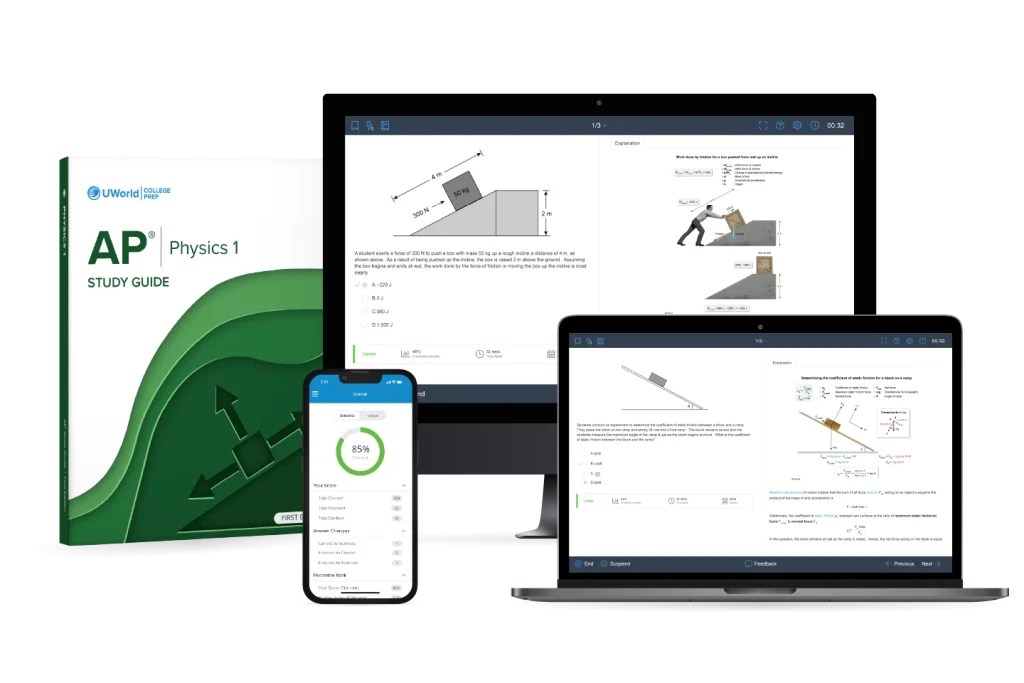 AP Physics 1 prep course suite by UWorld