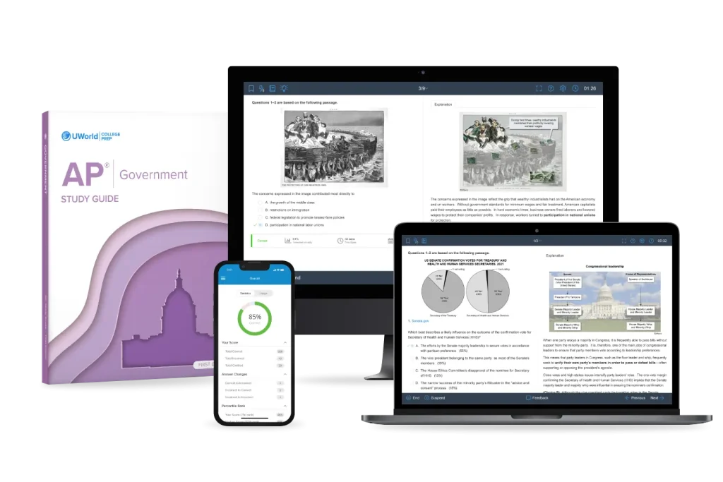 AP U.S. Government prep course suite by UWorld