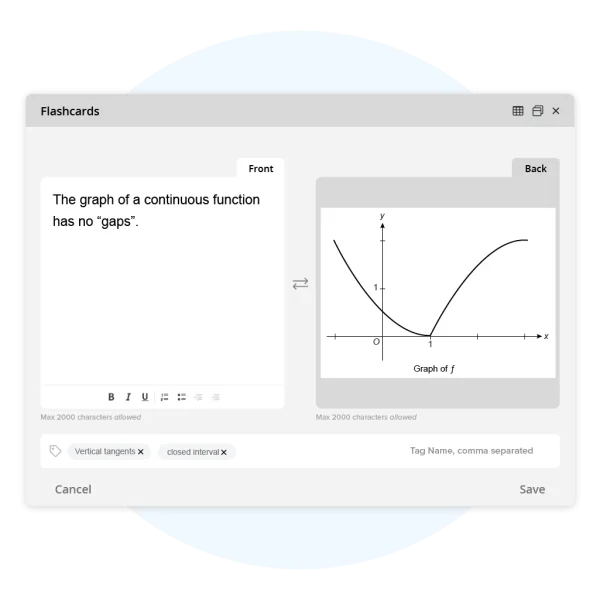 Sample AP Calc BC Smart Flashcard