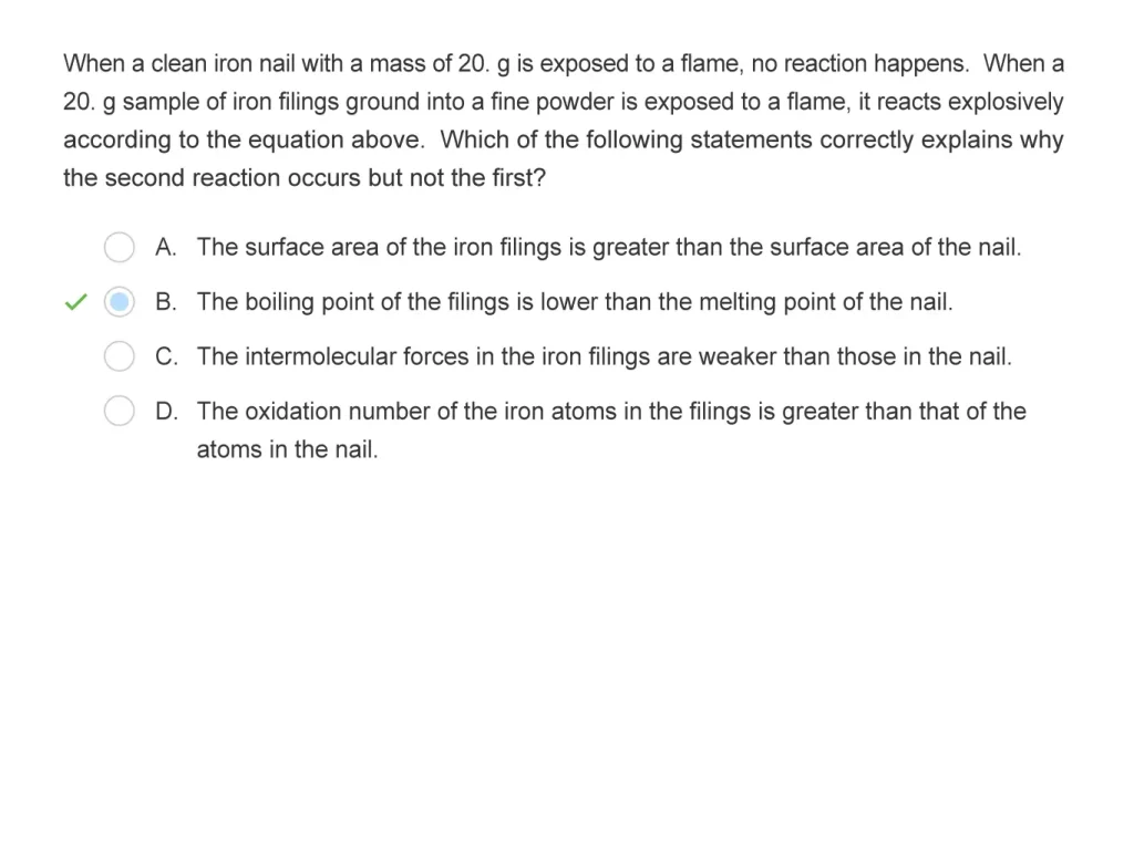 AP Chem Example 1 Question