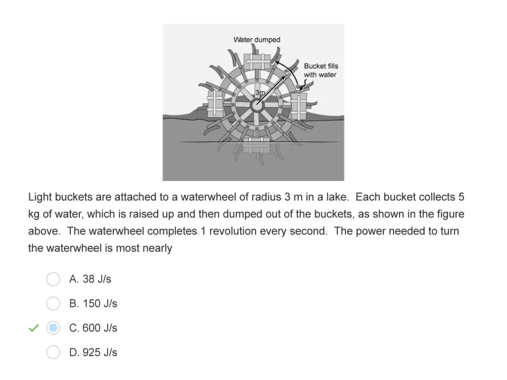 AP Physics 1 Example 2 Question