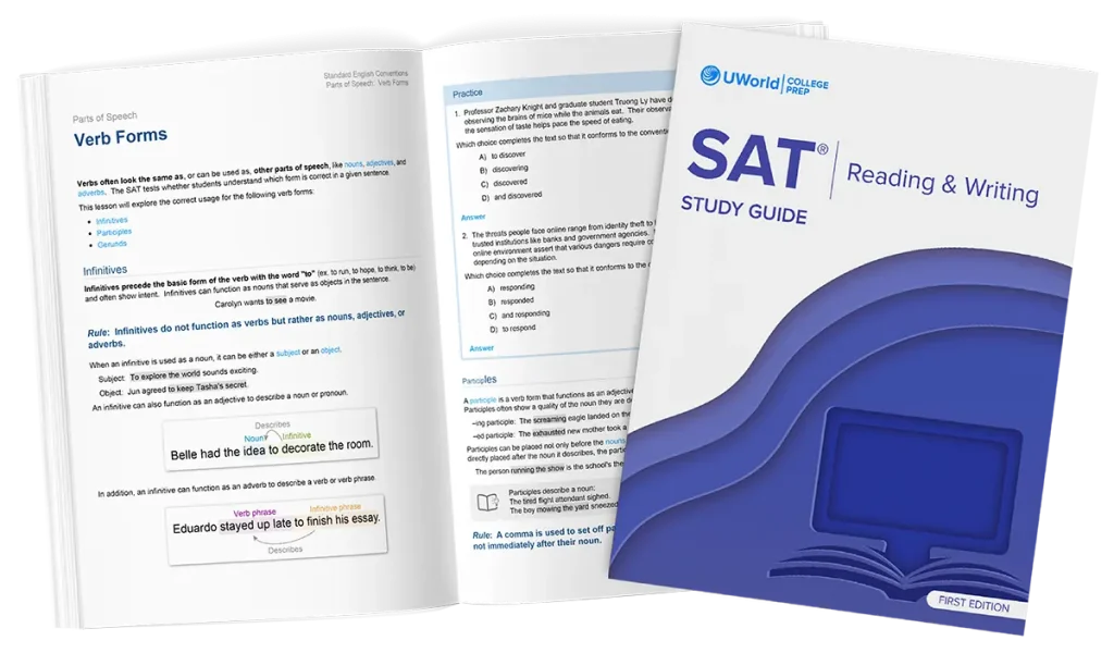 UWorld’s SAT Study Guide Prep book