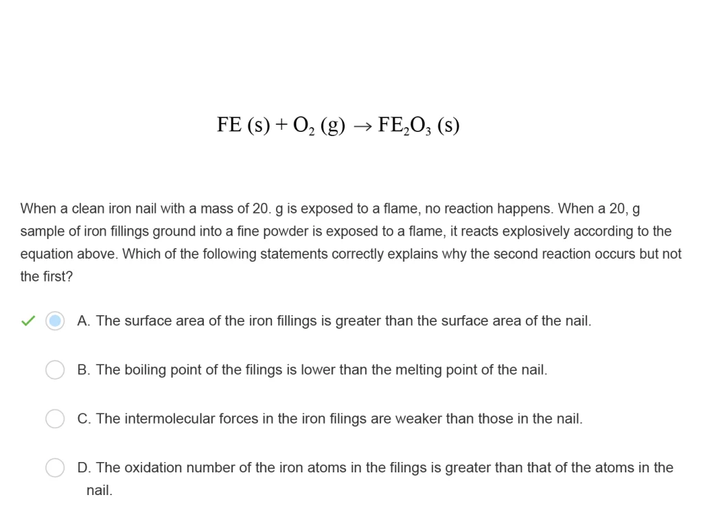 AP Chemistry Question 1