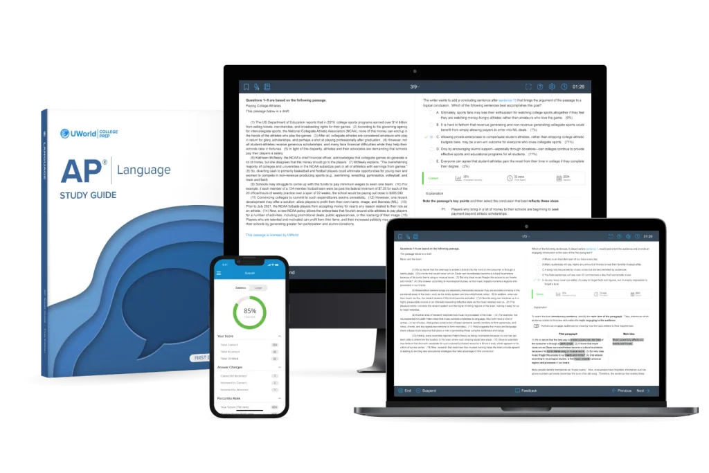 AP English Language prep course suite by UWorld