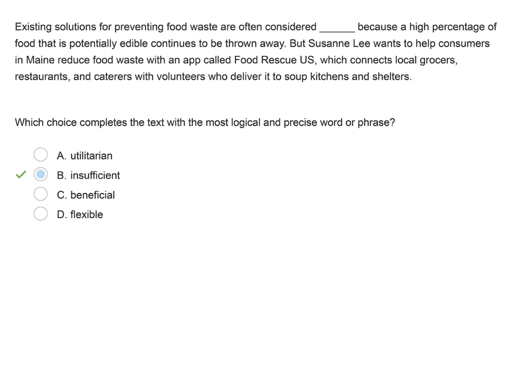 SAT Example 2 Question