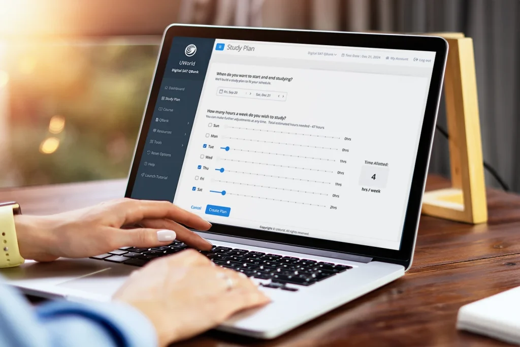 UWorld’s Study Planner for SAT, ACT & AP