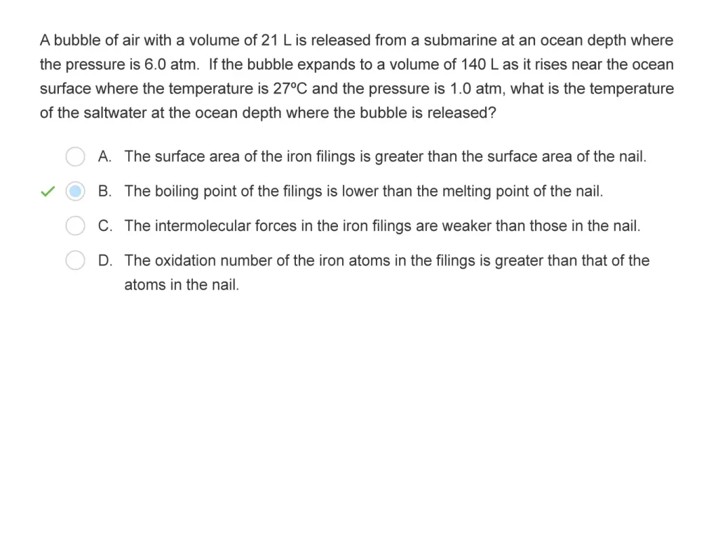 AP Chem Example 2 Question