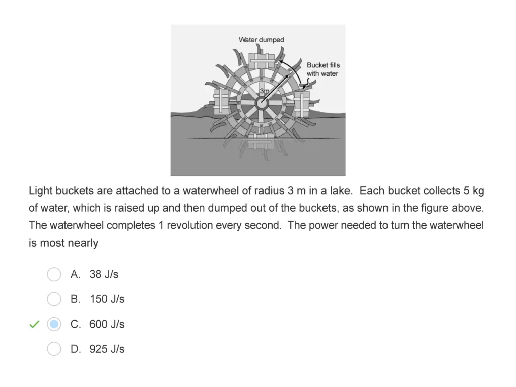 AP Physics 1 Example Question 1