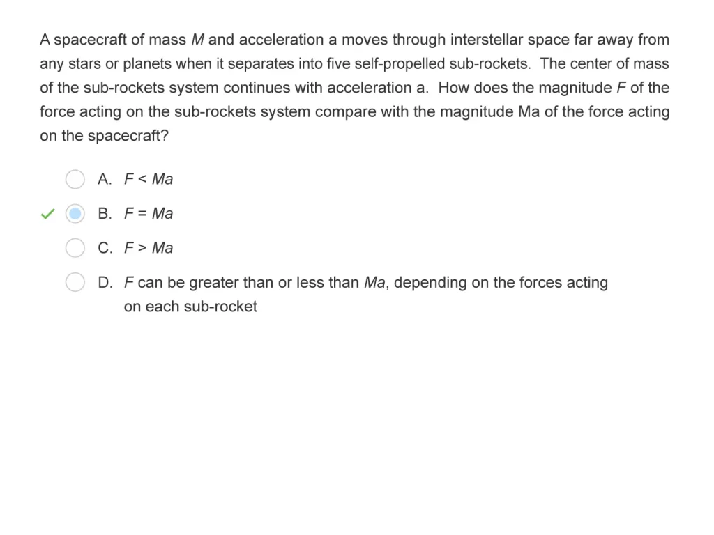 AP Physics 1 Example Question 2