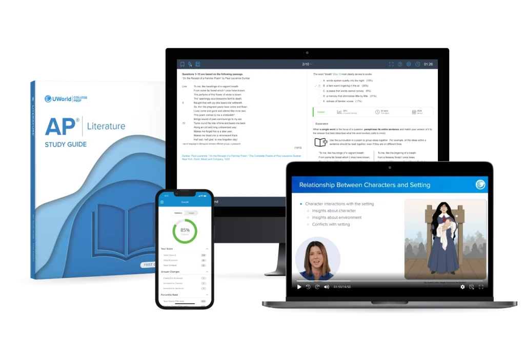 AP English Literature prep course suite by UWorld