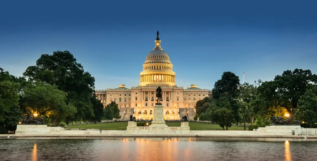 Image of United States Capitol Building, which houses the legislative branch of the U.S. Government