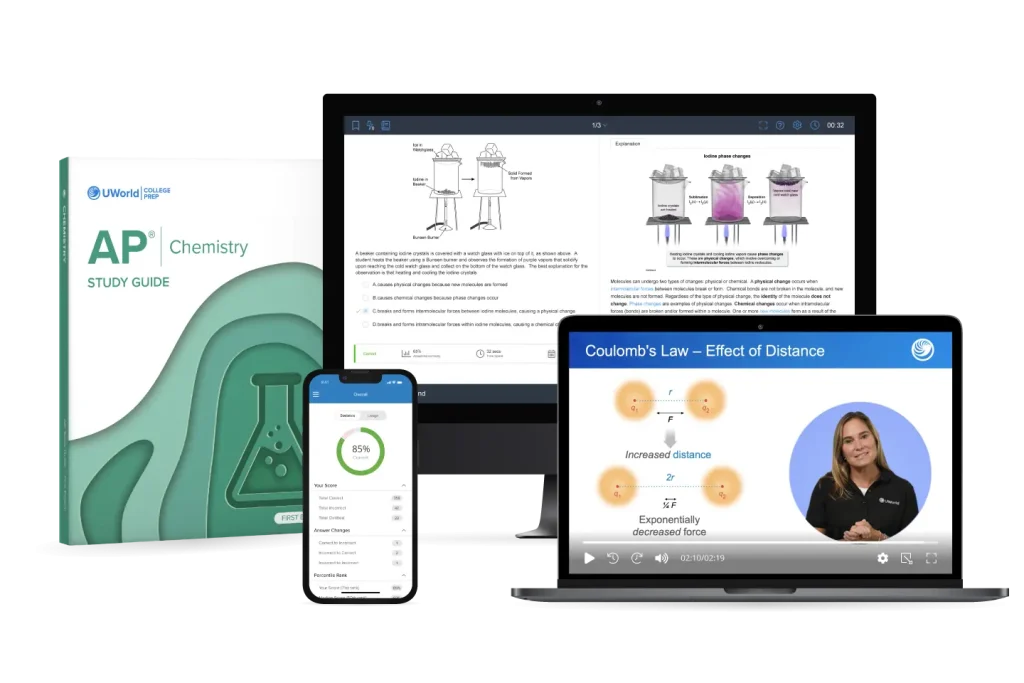 AP Chemistry prep course suite by UWorld