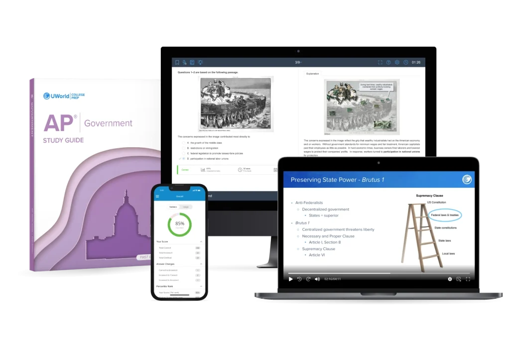 AP U.S. Government prep course suite by UWorld