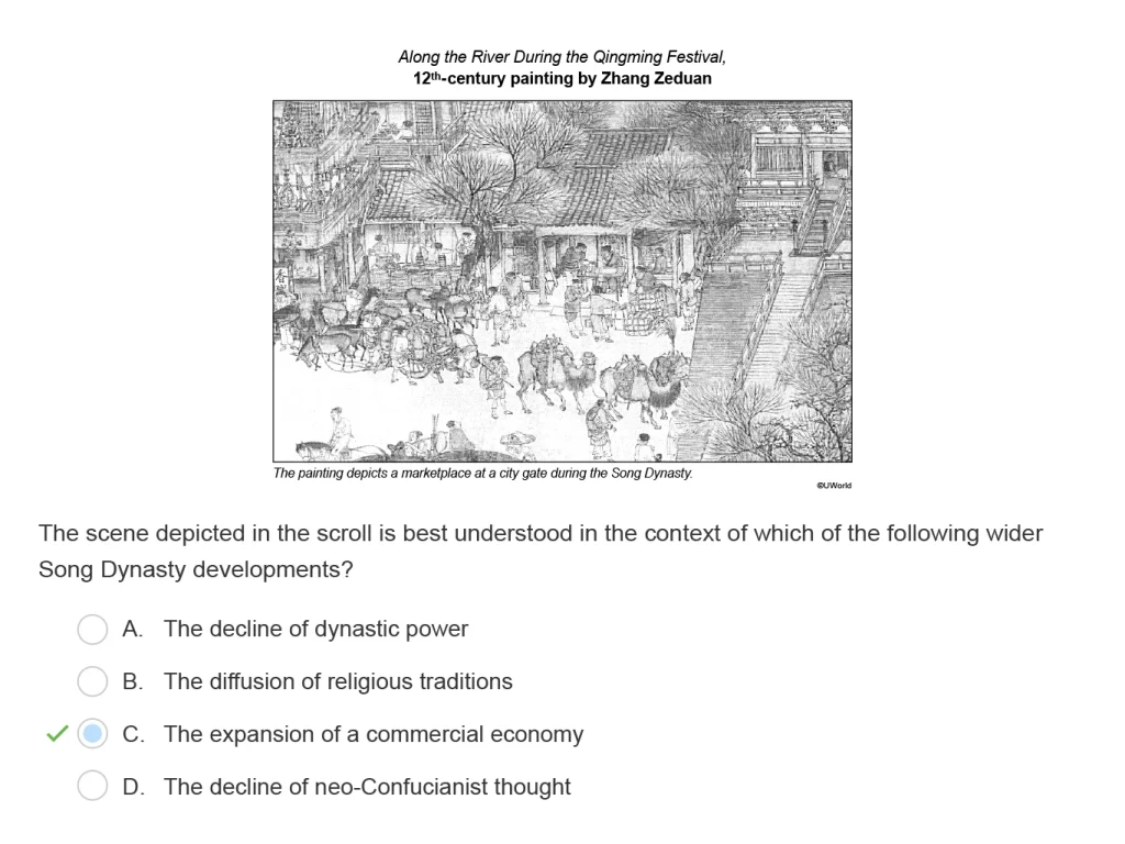 AP World History: Modern Example Question 2