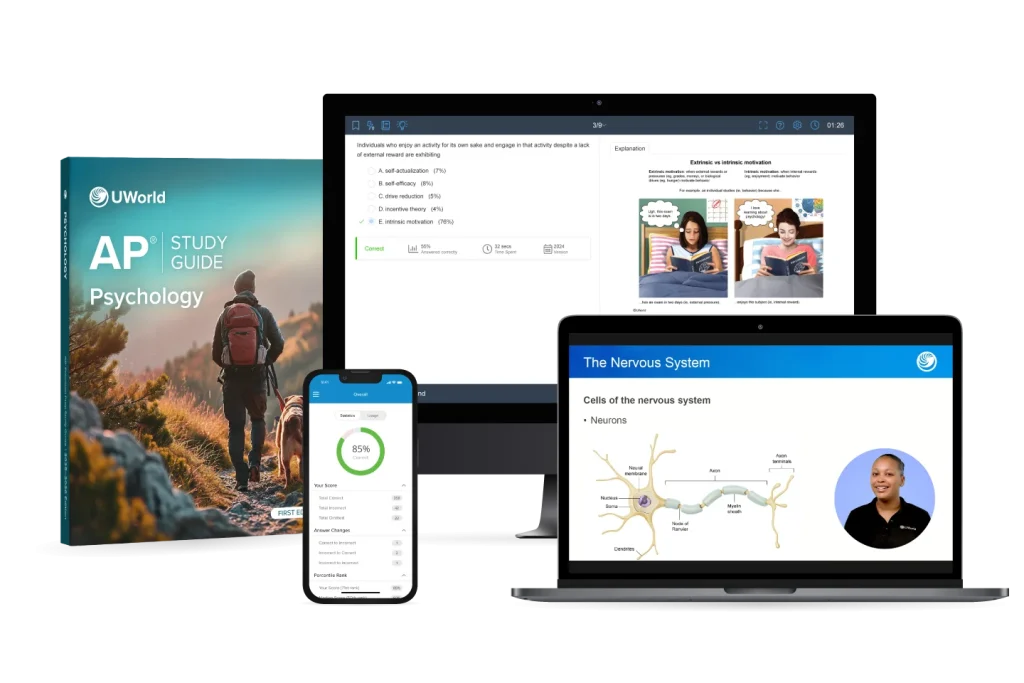 AP Psychology prep course suite by UWorld