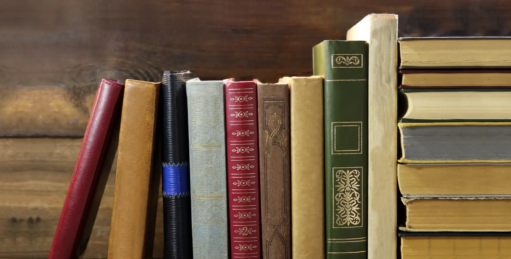 AP English Literature Books in a Rack