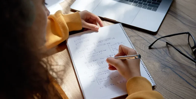 Student practicing for the SAT Math Section after studying with UWorld CollegePrep