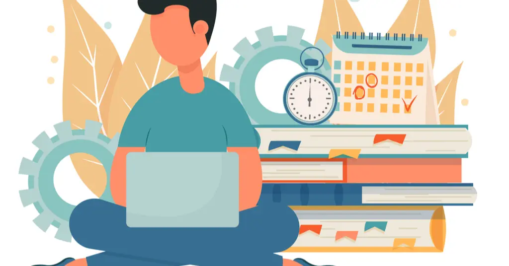 Abstract illustration of a student surrounded by books, charts, and digital tools, capturing the focused energy of summer SAT prep and the journey toward higher scores and college goals.