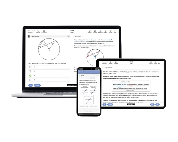 Engage in realistic SAT prep on any device.