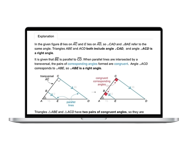Explanation of congruent angles