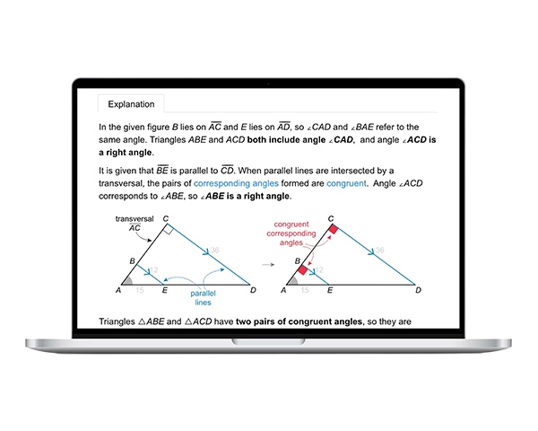 Explanation of congruent angles