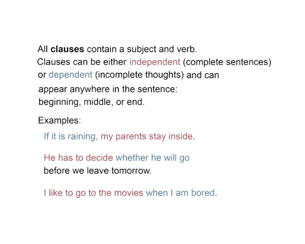 Viewing how two independent clauses are joined by a comma on the ACT