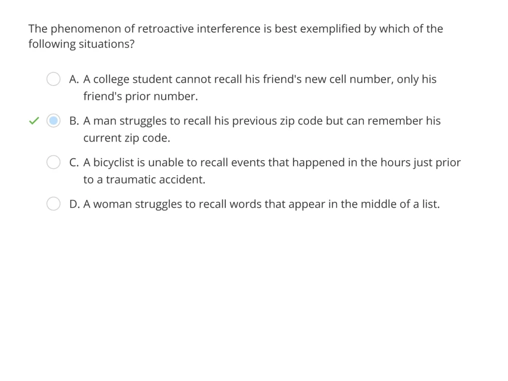 AP Psych Example 1 Question