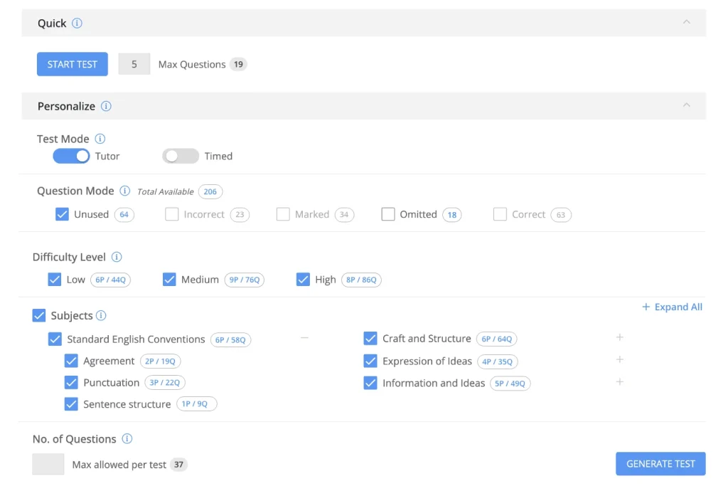 Preview of UWorld’s Digital SAT Reading and Writing QBank