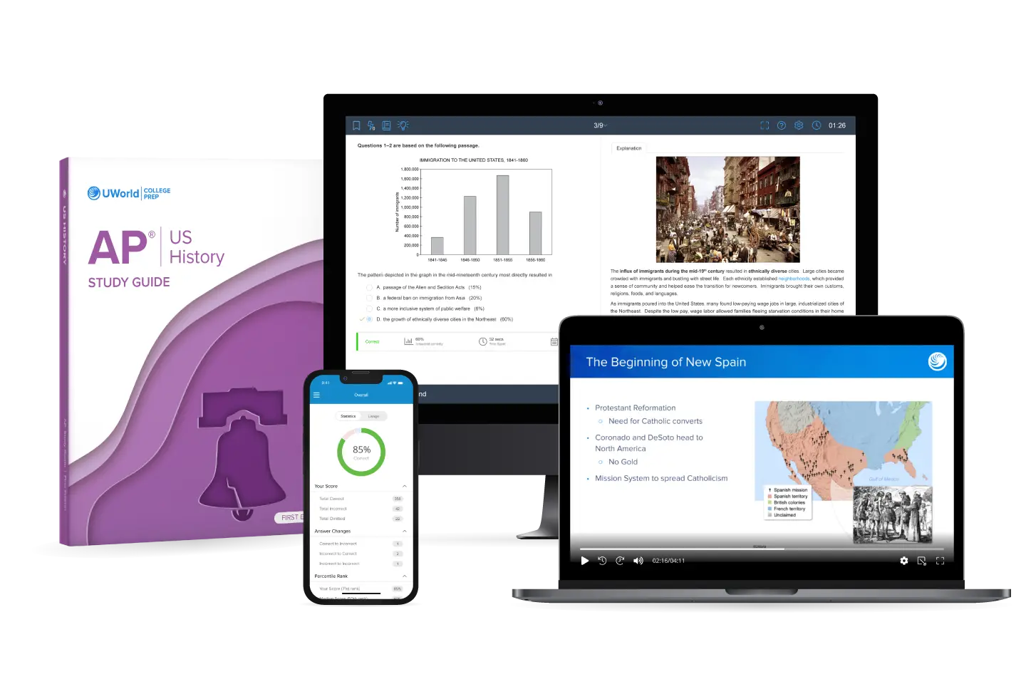 AP U.S. History prep course suite by UWorld
