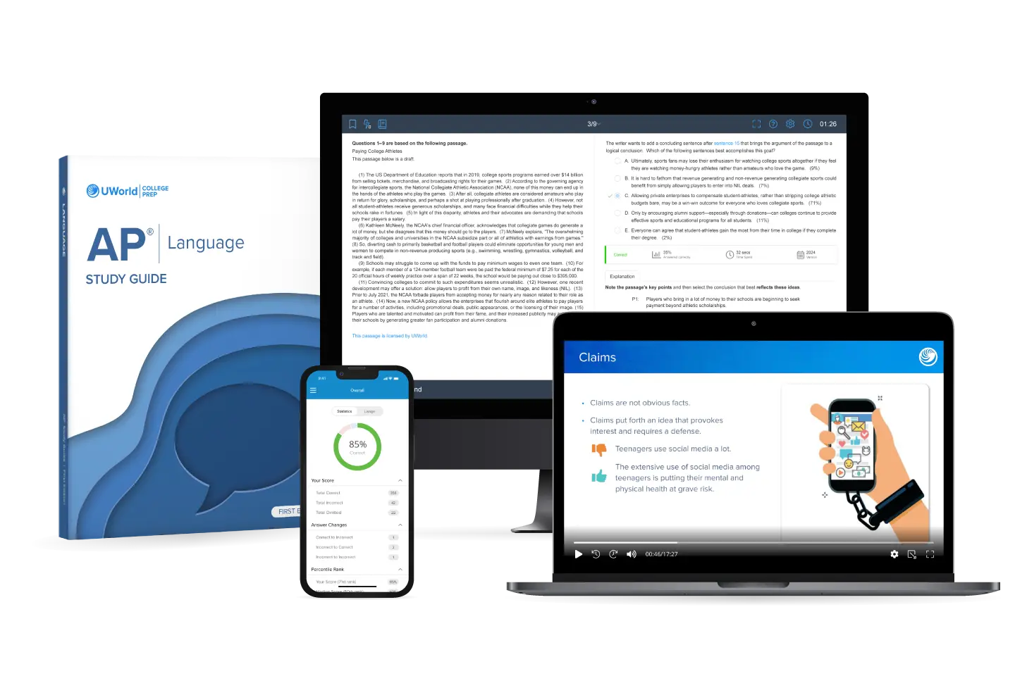 AP English Language prep course suite by UWorld