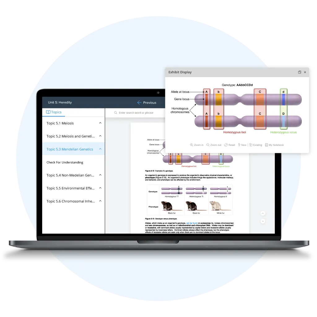 UWorld’s AP Bio topics showing vibrant graphics and interactive features
