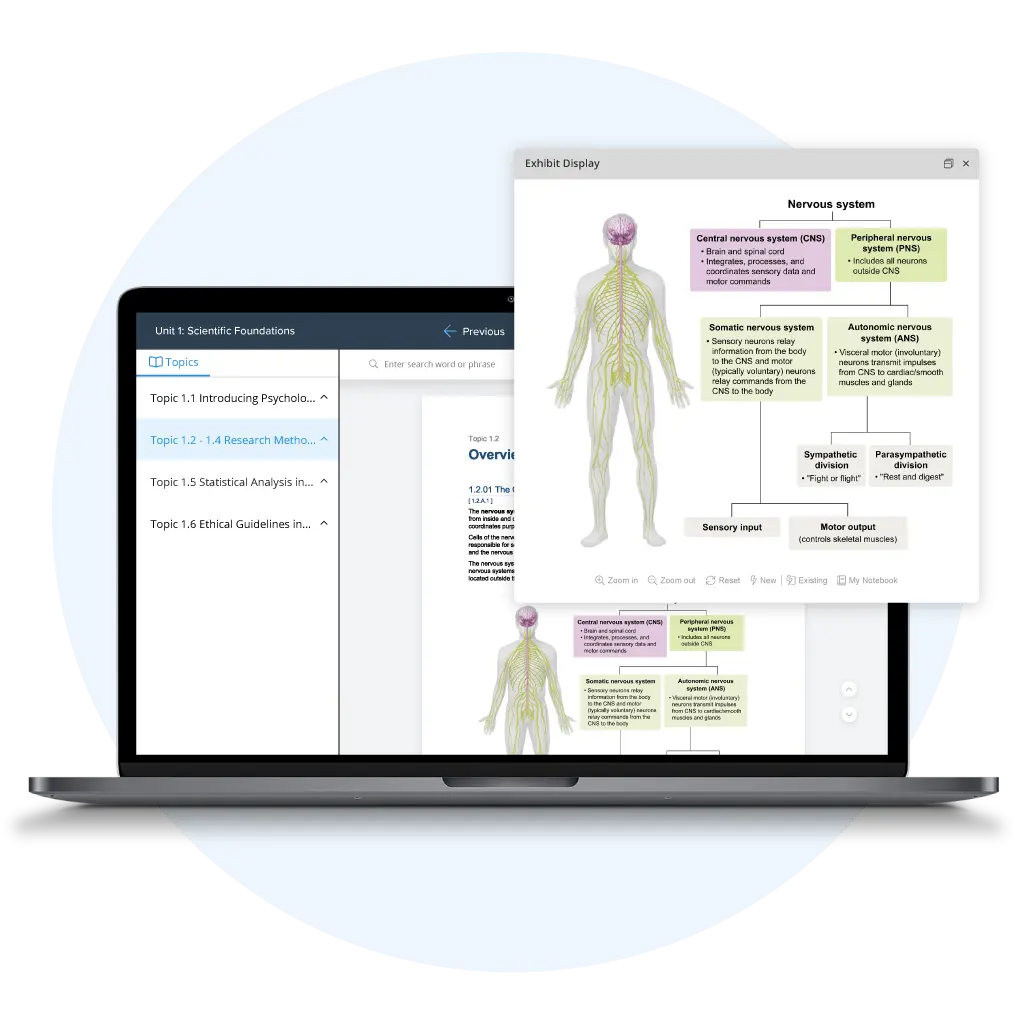 AP Psych topics showing vibrant graphics and interactive features.