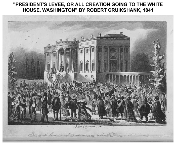 President's Levee, or All Creation going to the White House, Washington 1841