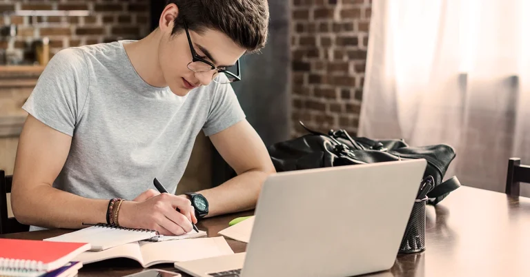 A high school student preparing for SAT using UWorld prep tools