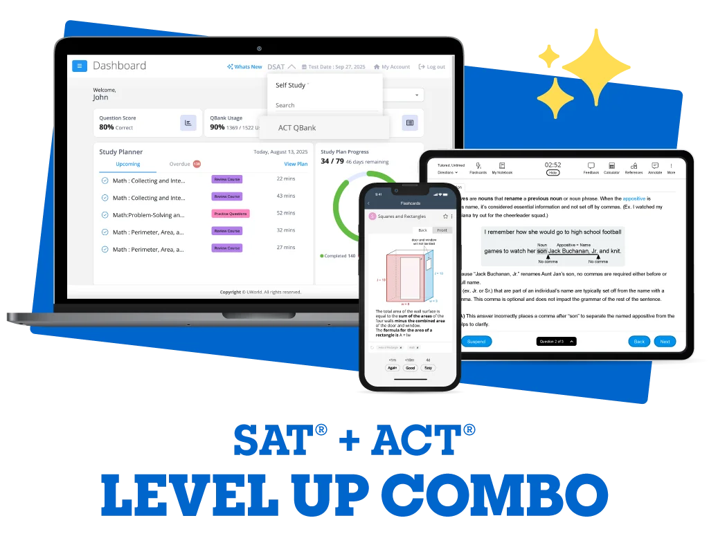 SAT + ACT Question Bank Combo